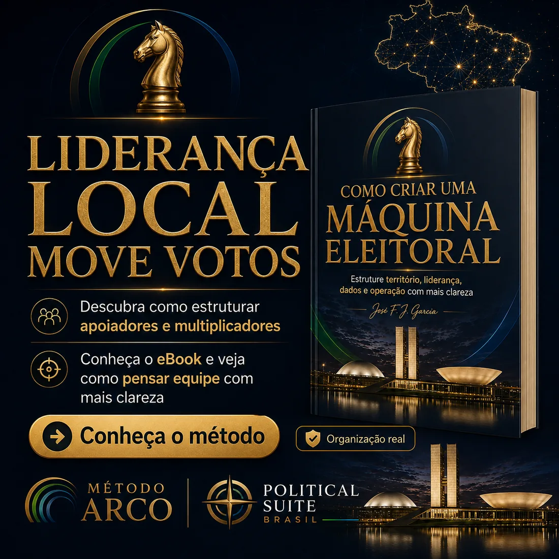 Exemplo visual sobre liderança e organização